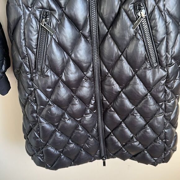 DVF Black Long Feather Blend Puffer Coat XS - Picture 4 of 10